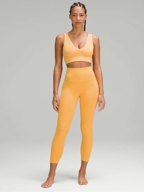 lululemon athletica Pants - Lululemon Align V-Neck Bra and Align High-Rise Crop 21" Leggings Set Mango Dream